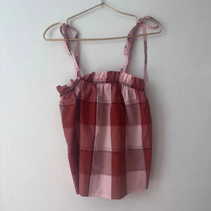 Belize official plaid top gingham blouse